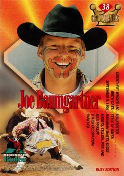 1996 High Gear Rodeo Crown Jewels #38 Joe Baumgartner Back